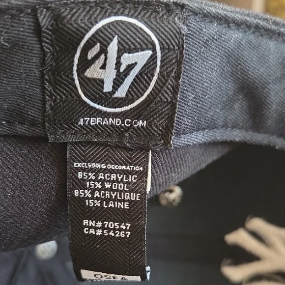 🎀Embellished Black Queens NY Pearl Heart Baseball Cap - Picture 2 of 5